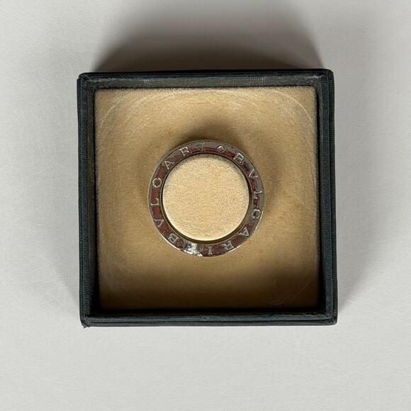 Bvlgari Timeless Elegance Key Ring Necklace Sterling Silver Keychain Gift Box - Picture 6 of 7